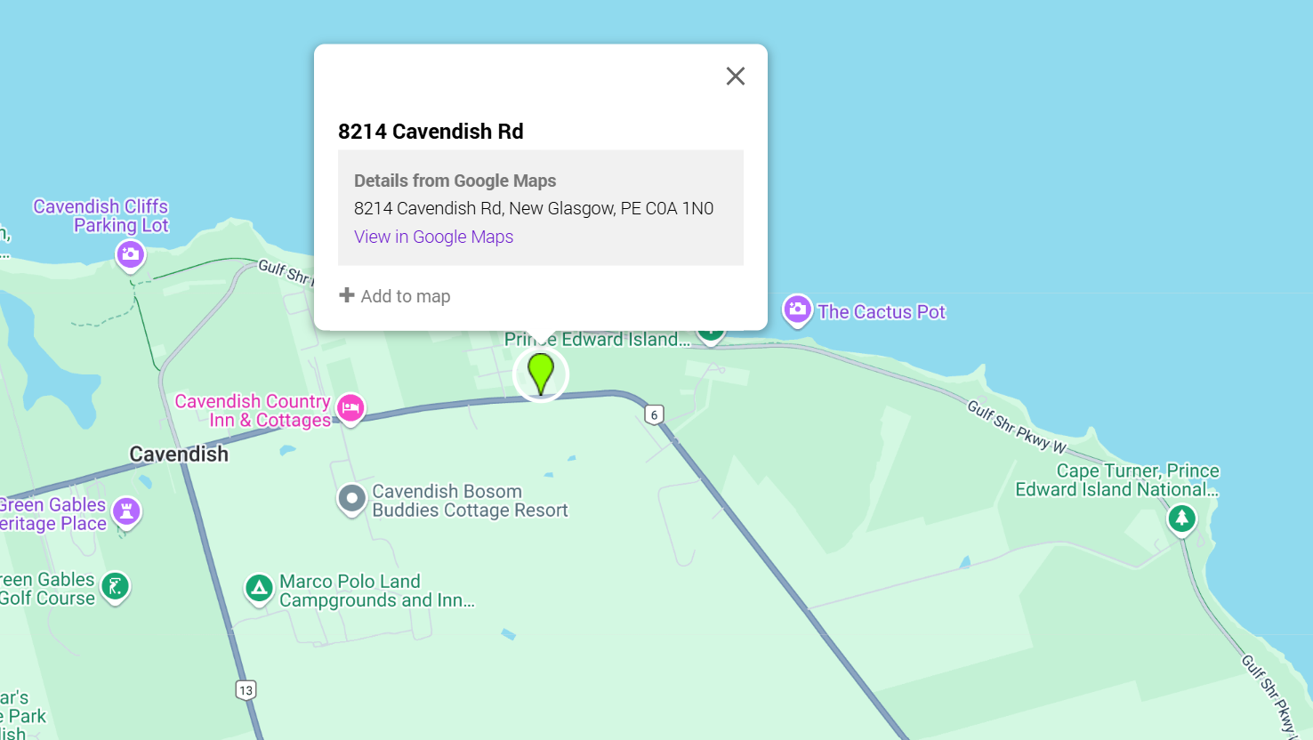 Cavendish Map